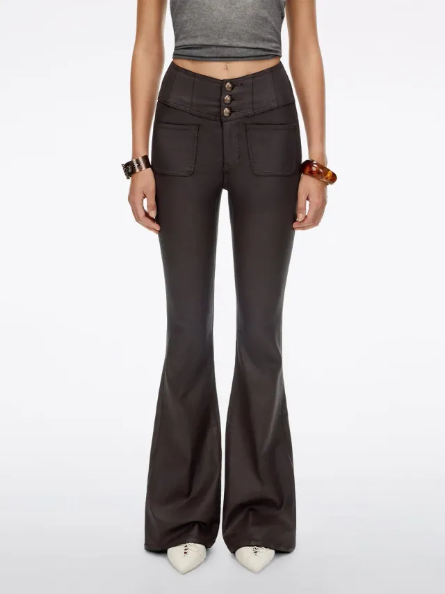 Miss Sixty Glenda Plus 5 coated jeans Brown