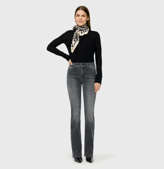 MAC Dream Boot authentic bootcut jeans grå stretch