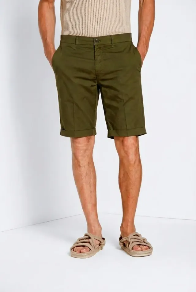 Mason's London shorts skovgrøn regular gabardine