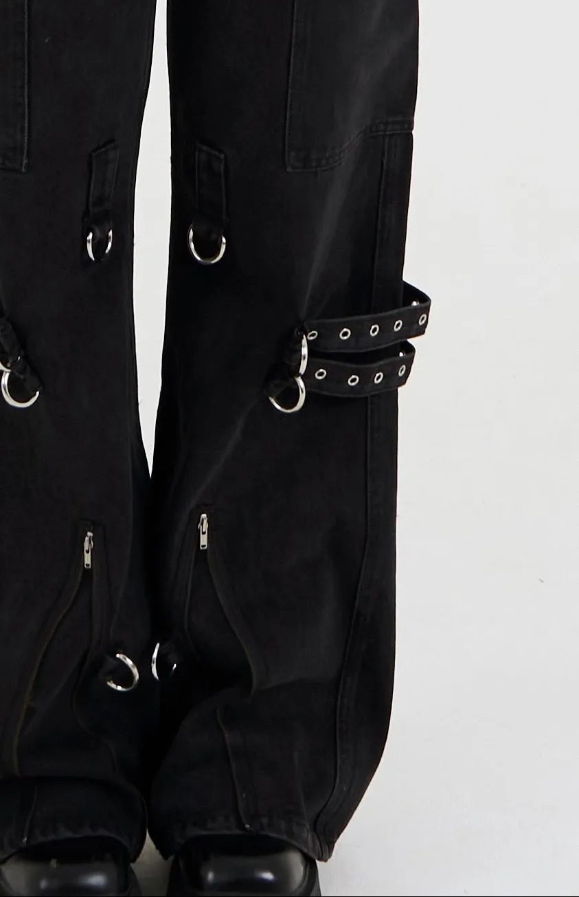 The Ragged Priest Bondage Baggy Hardware jeans sort