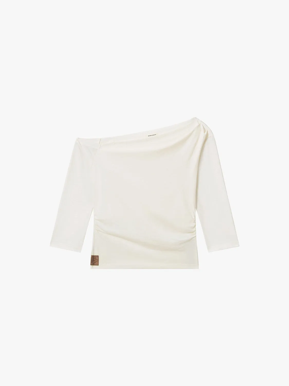 Miss Sixty Asymmetric Neck t-shirt offwhite slim