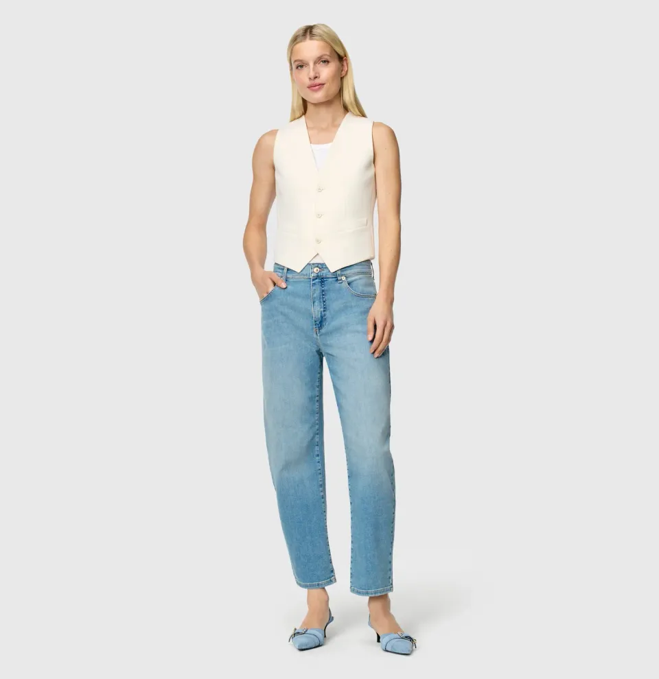 MAC Danni jeans mellemblå barrel fit
