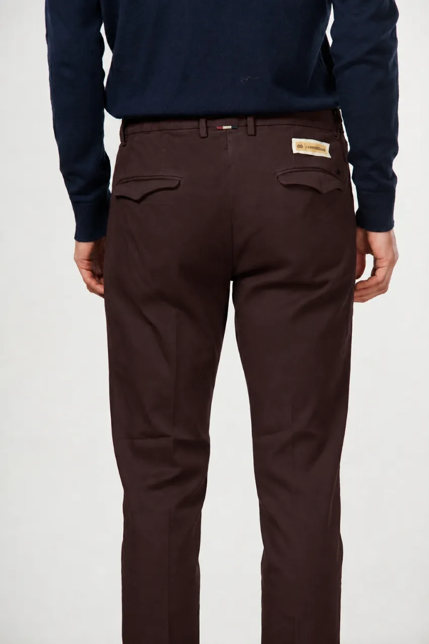 Mason's Torino 1 Pinces chinos vinrød slim cashmere