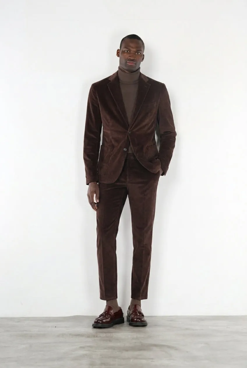 Mason's Tiziano blazer vinrød fløjl regular fit