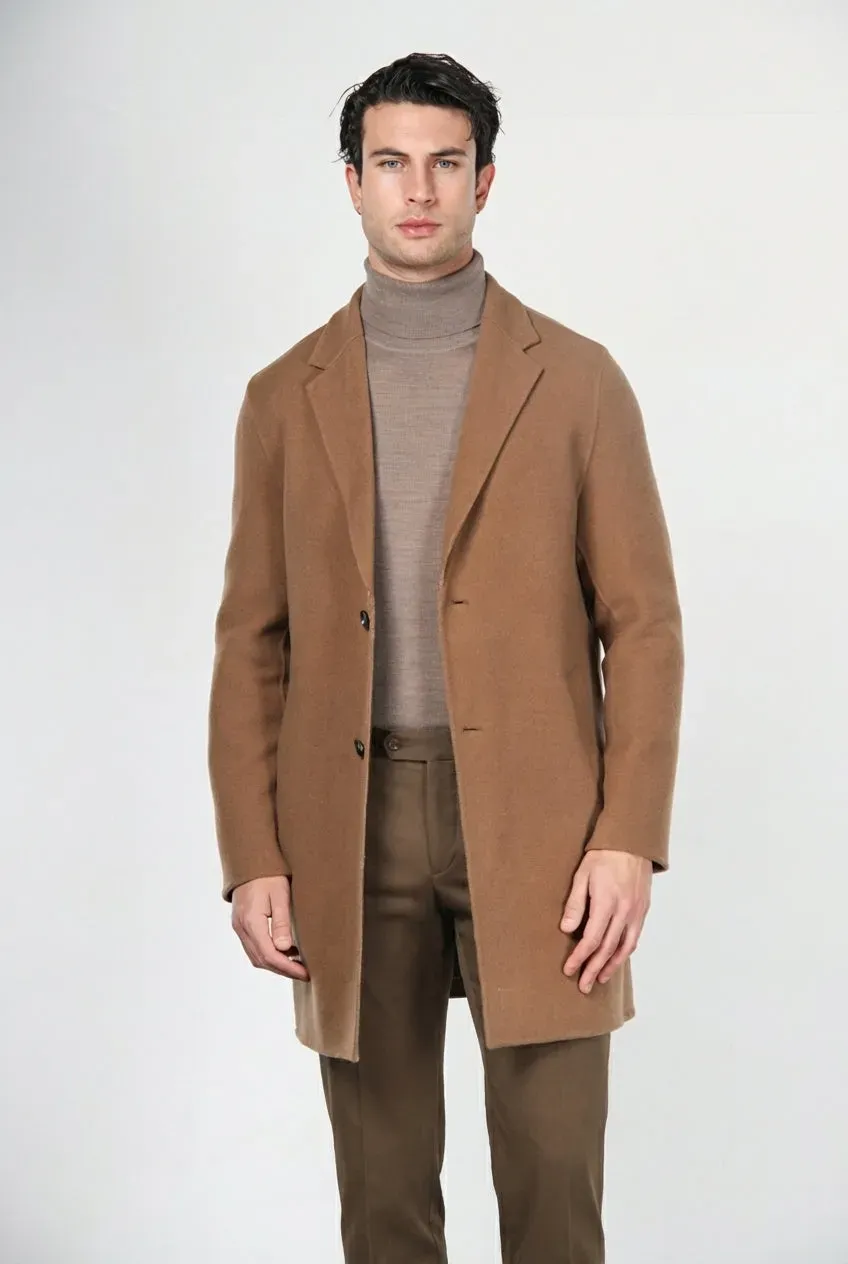 Mason's West Coast uldfrakke kamel ternet slim