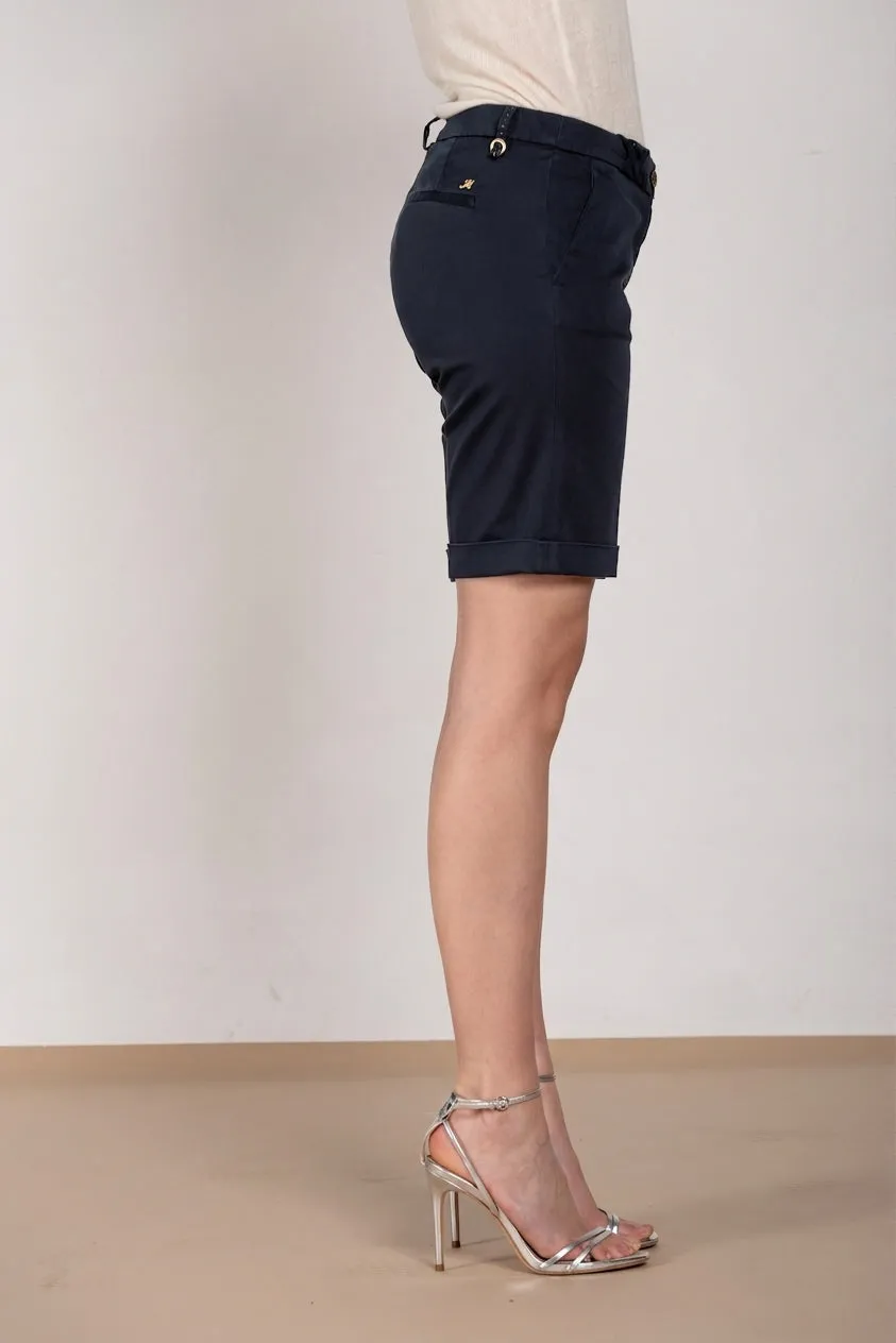 Mason's New York bermuda shorts natblå slim