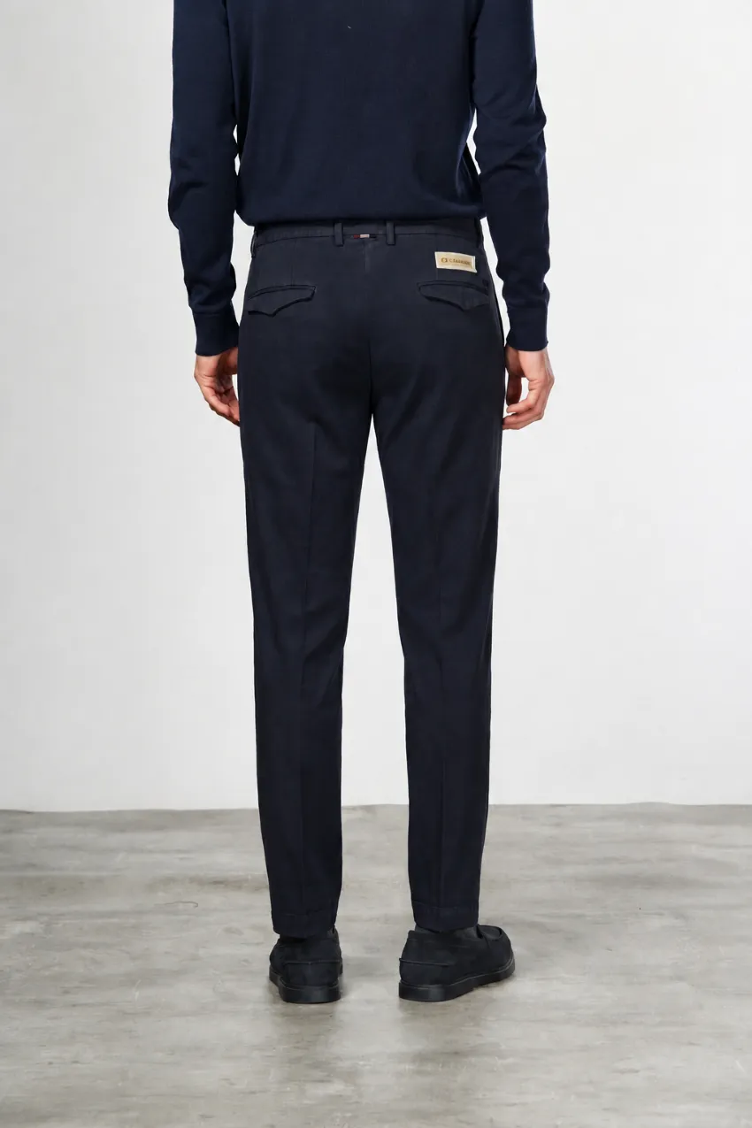 Mason's Torino 1 Pinces chino bukser blå slim cashmere