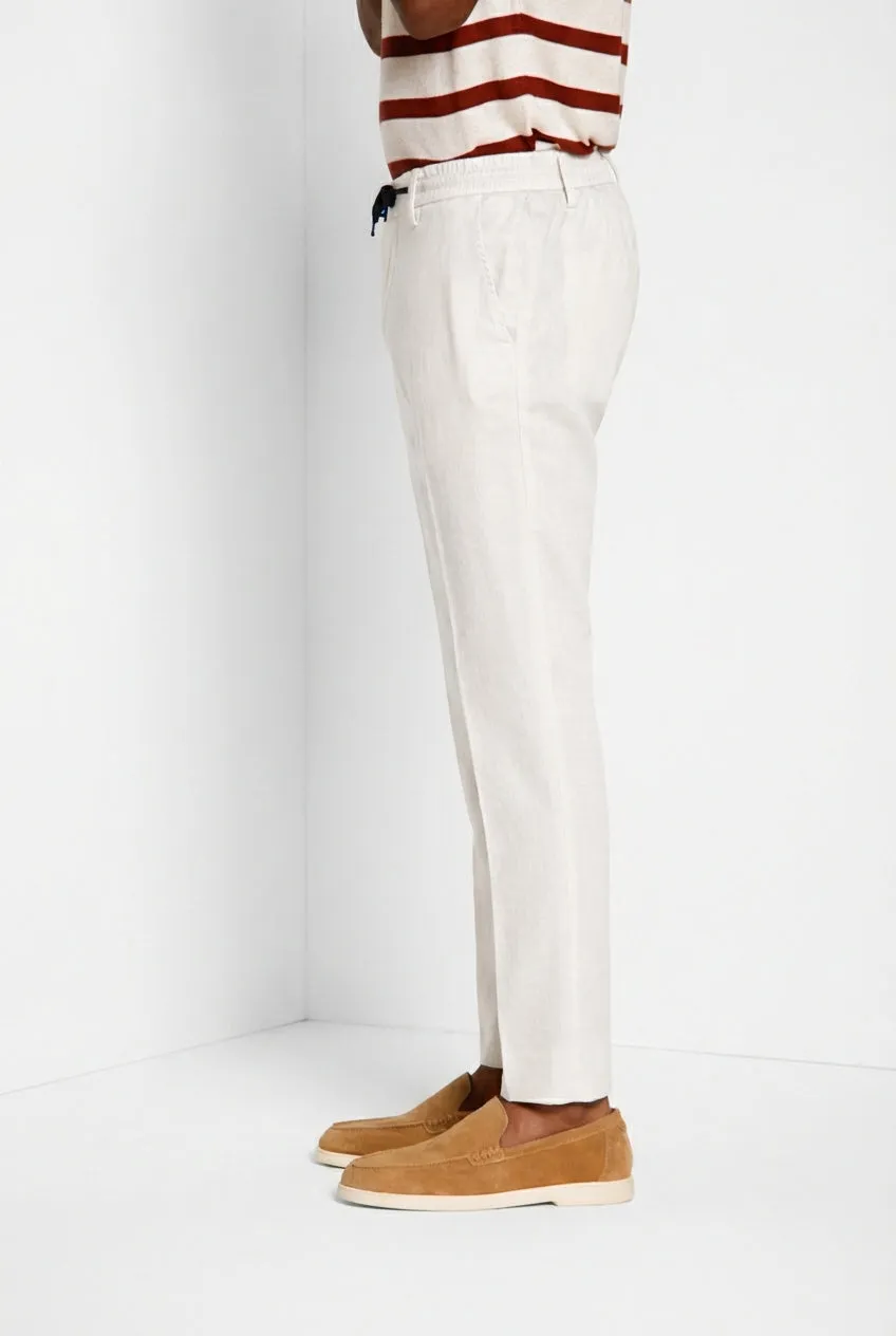 Mason's Milano Jogger chinos lysegrå hør extra slim