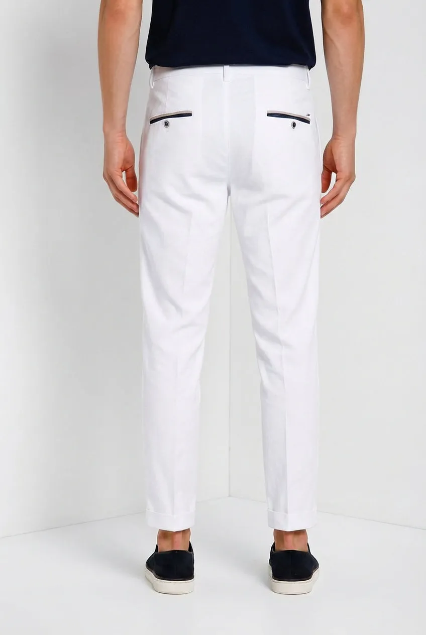 Mason's Torino Summer chinobukser hvid slim fit