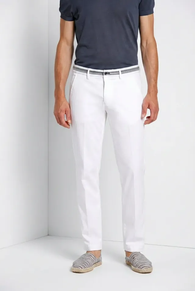 Mason's Torino Elegance chinos hvid slim stretch