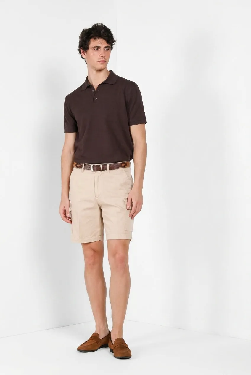 Mason's Cargo bermudashorts beige relaxed gabardin