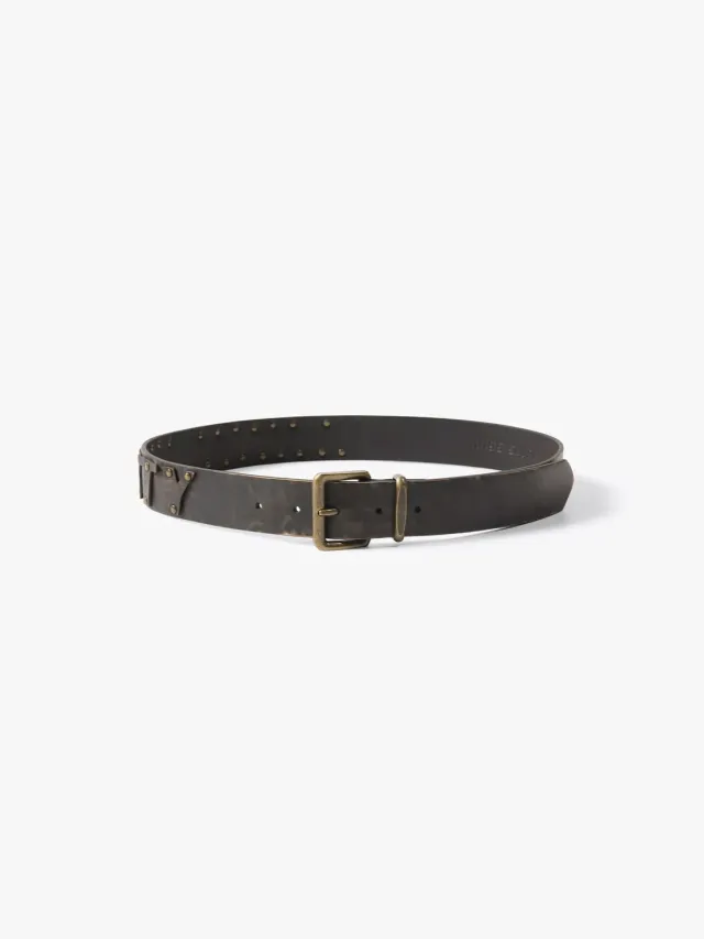 Miss Sixty Multi-Stud læderbælte mørkebrun
