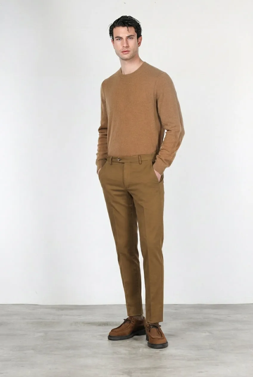 Mason's Torino Flex chinobukser valnød slim fit satin