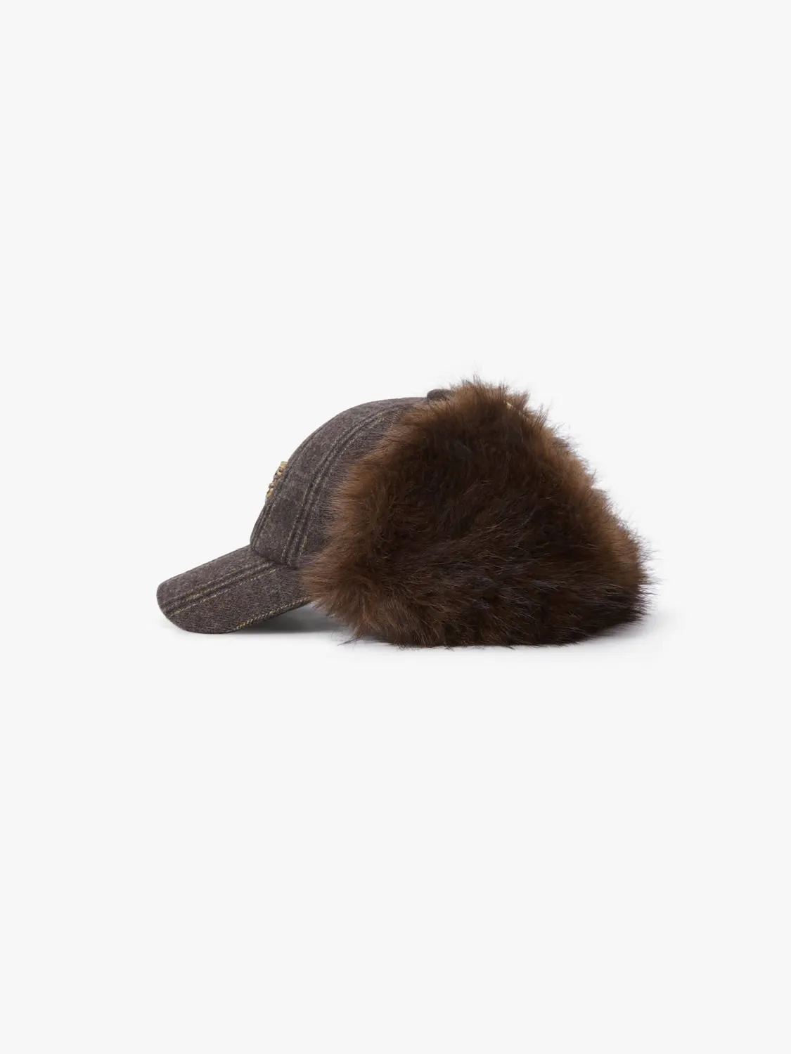 Miss Sixty Check-Panelled cap brun ternet