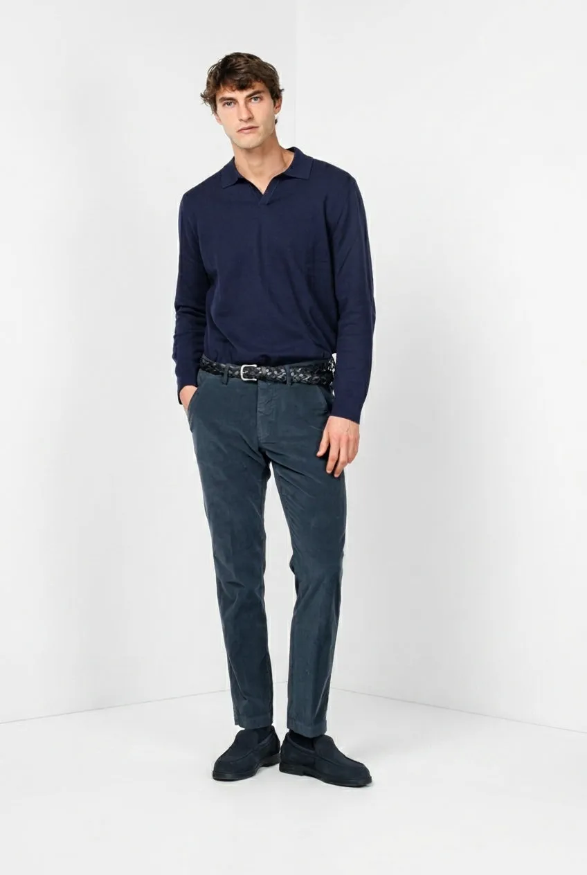 Mason's Torino fløjlsbukser mørkegrå slim fit