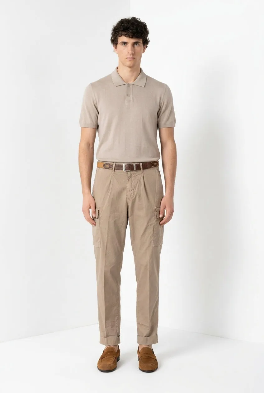 Mason's Boston cargobukser khaki relaxed fit