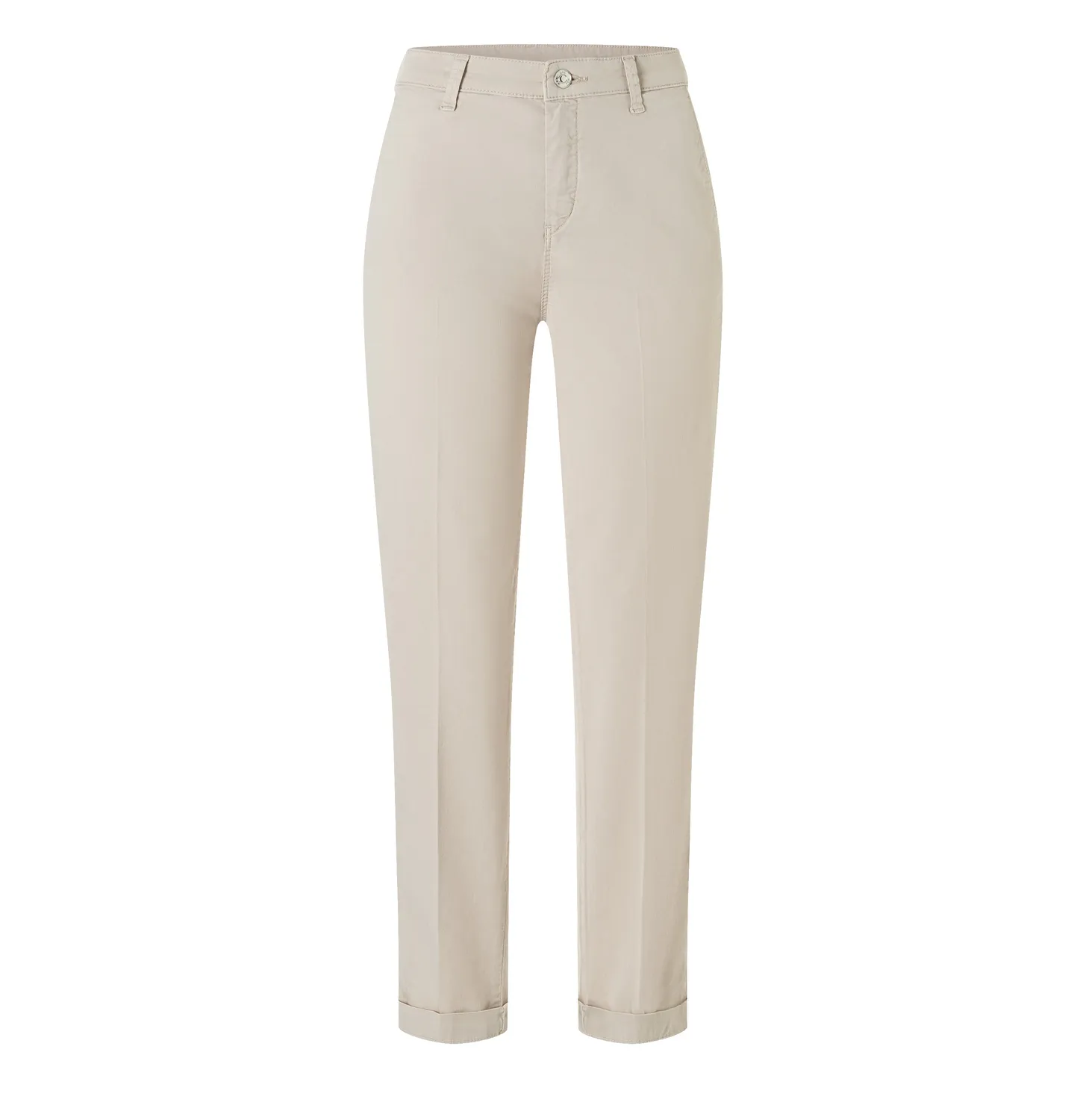 MAC Chino Turn Up chinos beige slim fit opslag