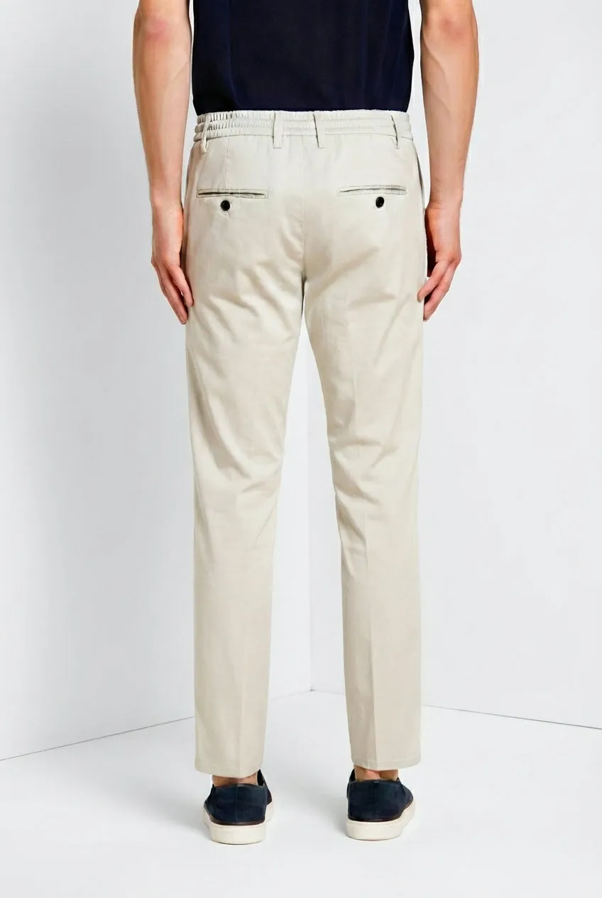 Mason's Milano Jogger Travel chinobukser perlegrå slim