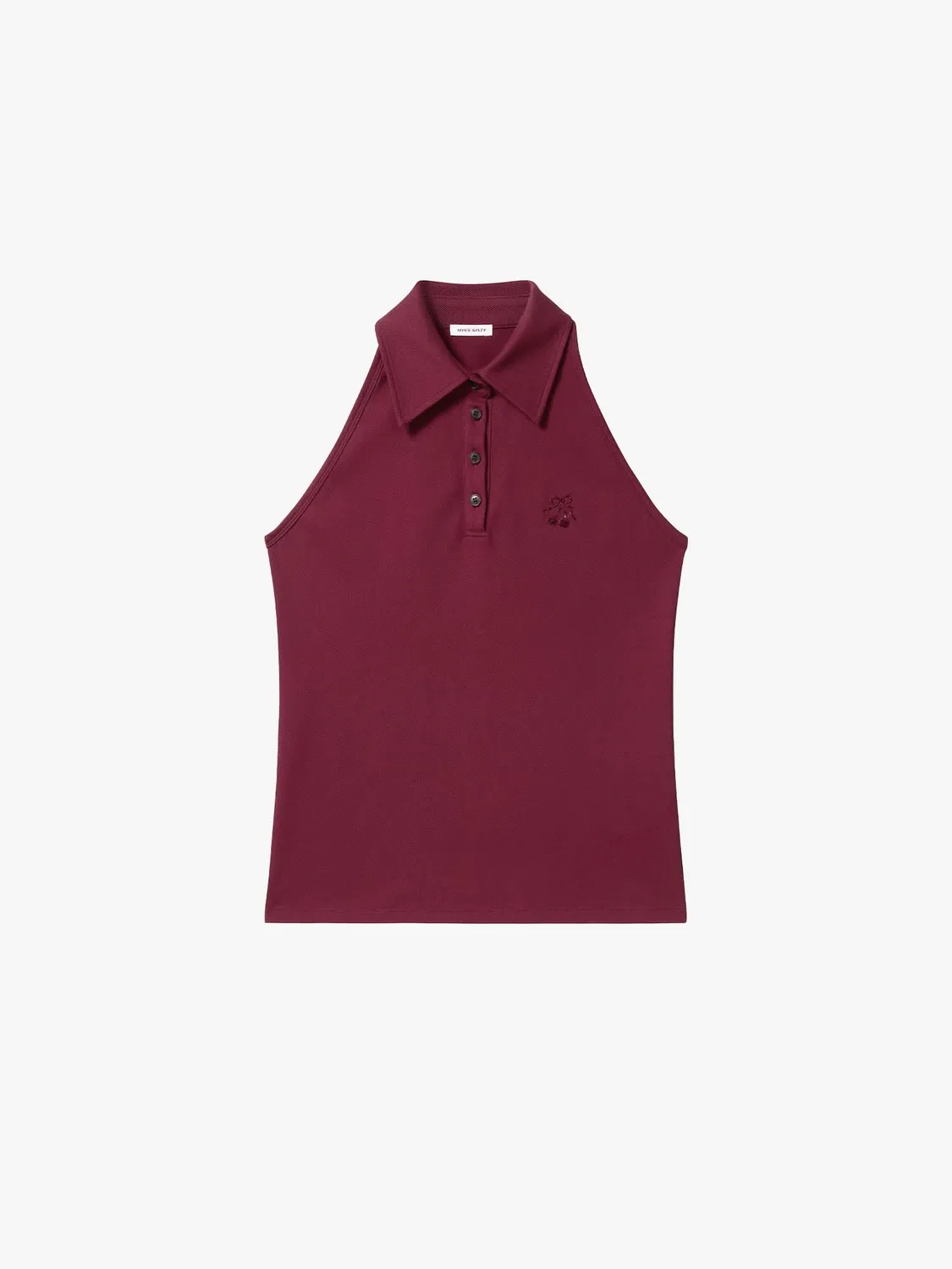 Miss Sixty Beaded Sleeveless top mørkerød perlebroderi