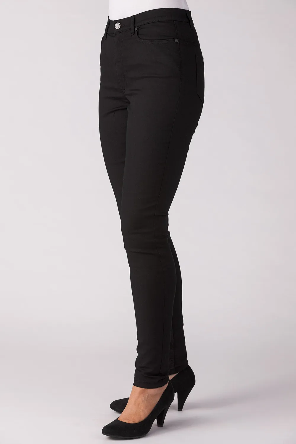 Merrytime Emma Super Slim bukser sort twill med stræk