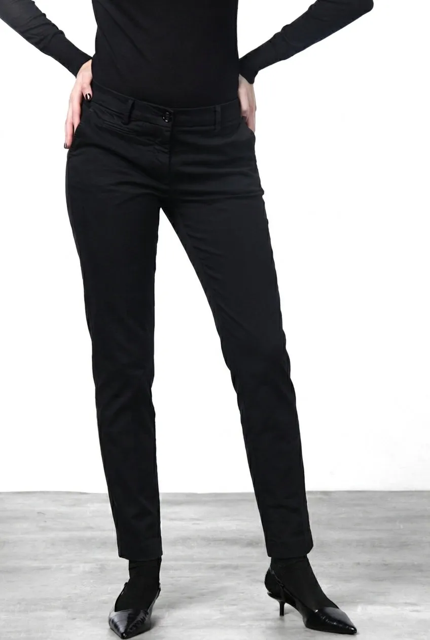 Mason's New York Slim chinobukser sort satin stretch