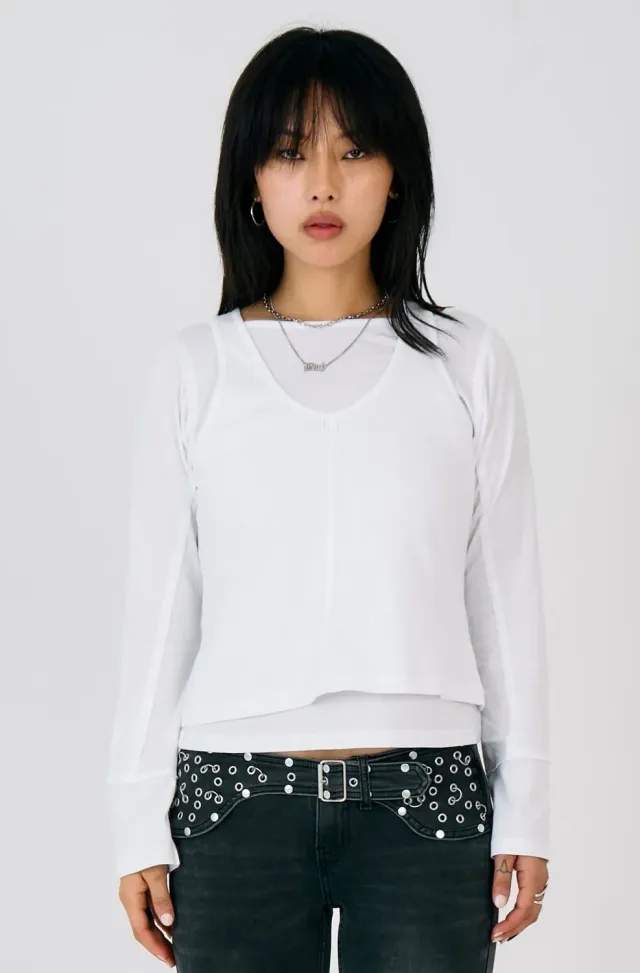 The Ragged Priest Troop Double Layer top hvid