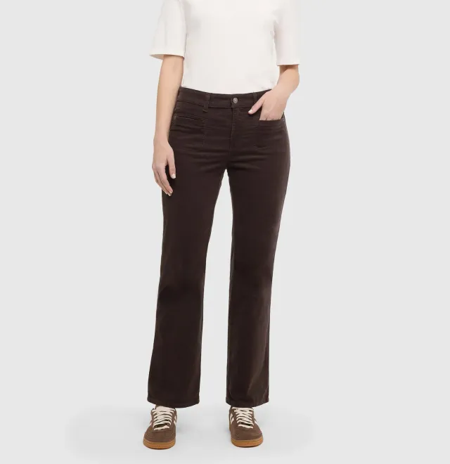MAC Laura Pocket fløjlsbukser brun flare fit