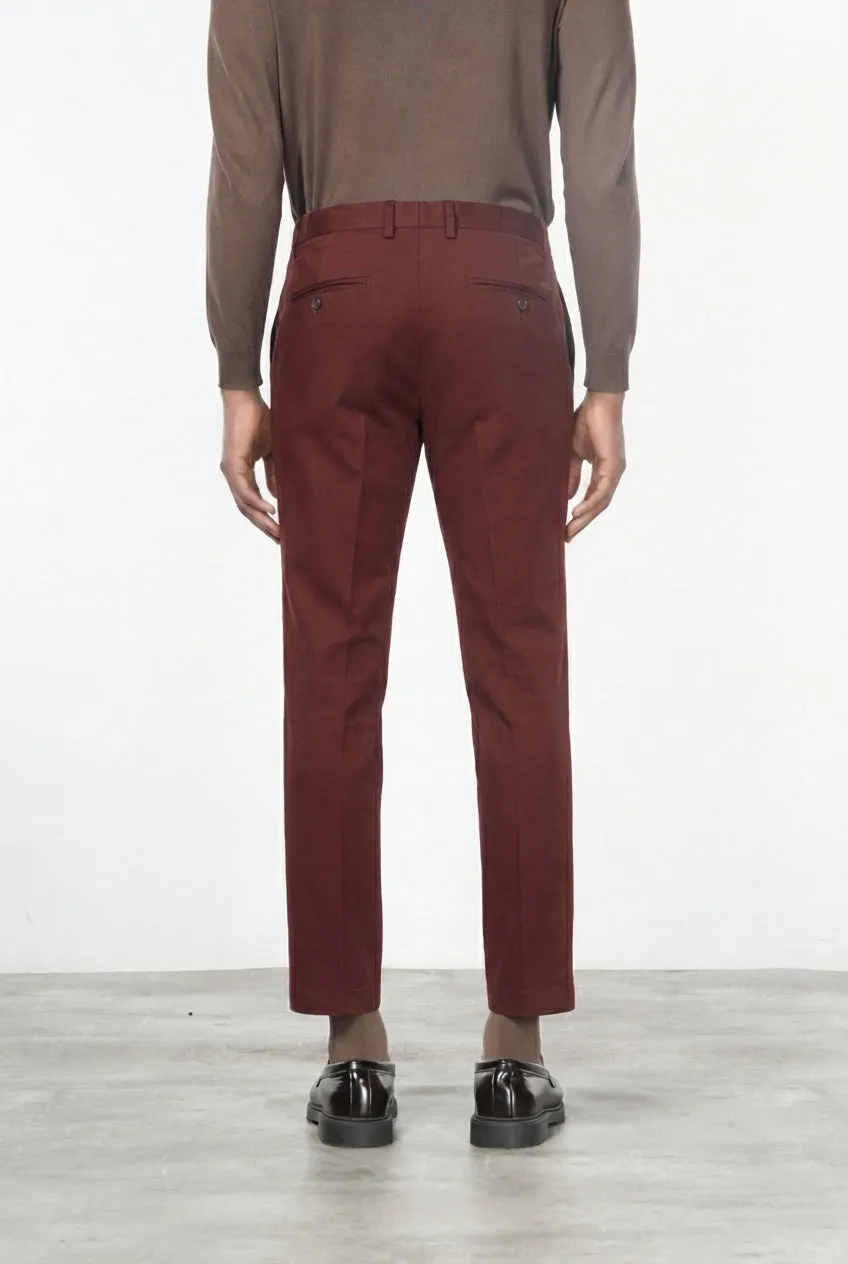 Mason's Milano chino bukser mørkerød extra slim