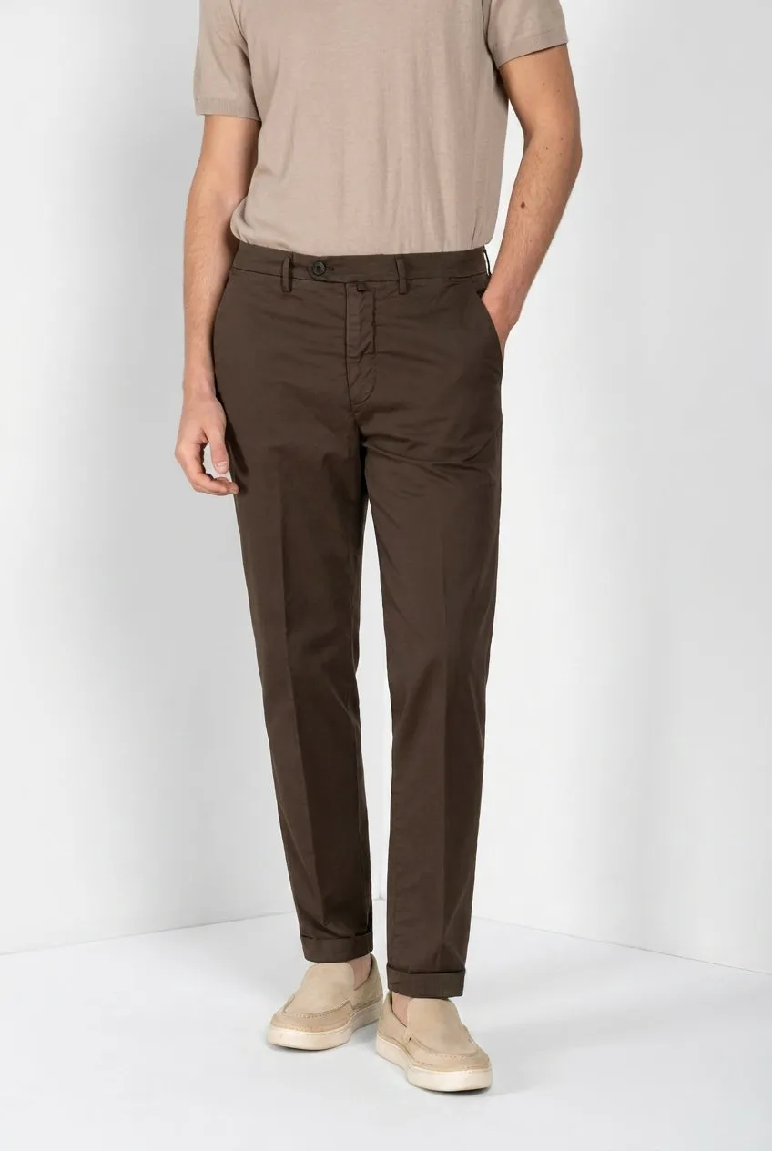 Mason's Boston chinobukser brun twill relaxed