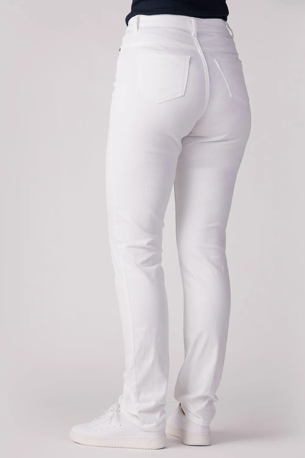 Merrytime Clara Slim jeans hvid canvas stretch