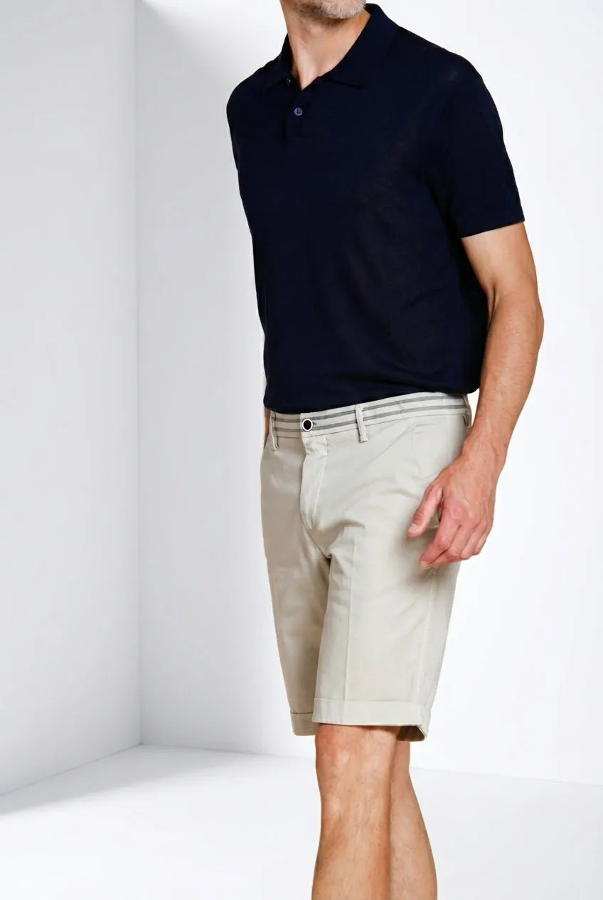 Mason's Torino Summer bermudashorts perlegrå slim