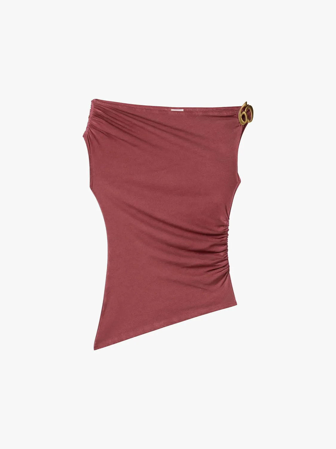 Miss Sixty Asymmetric Logo Top t-shirt rød asymmetrisk