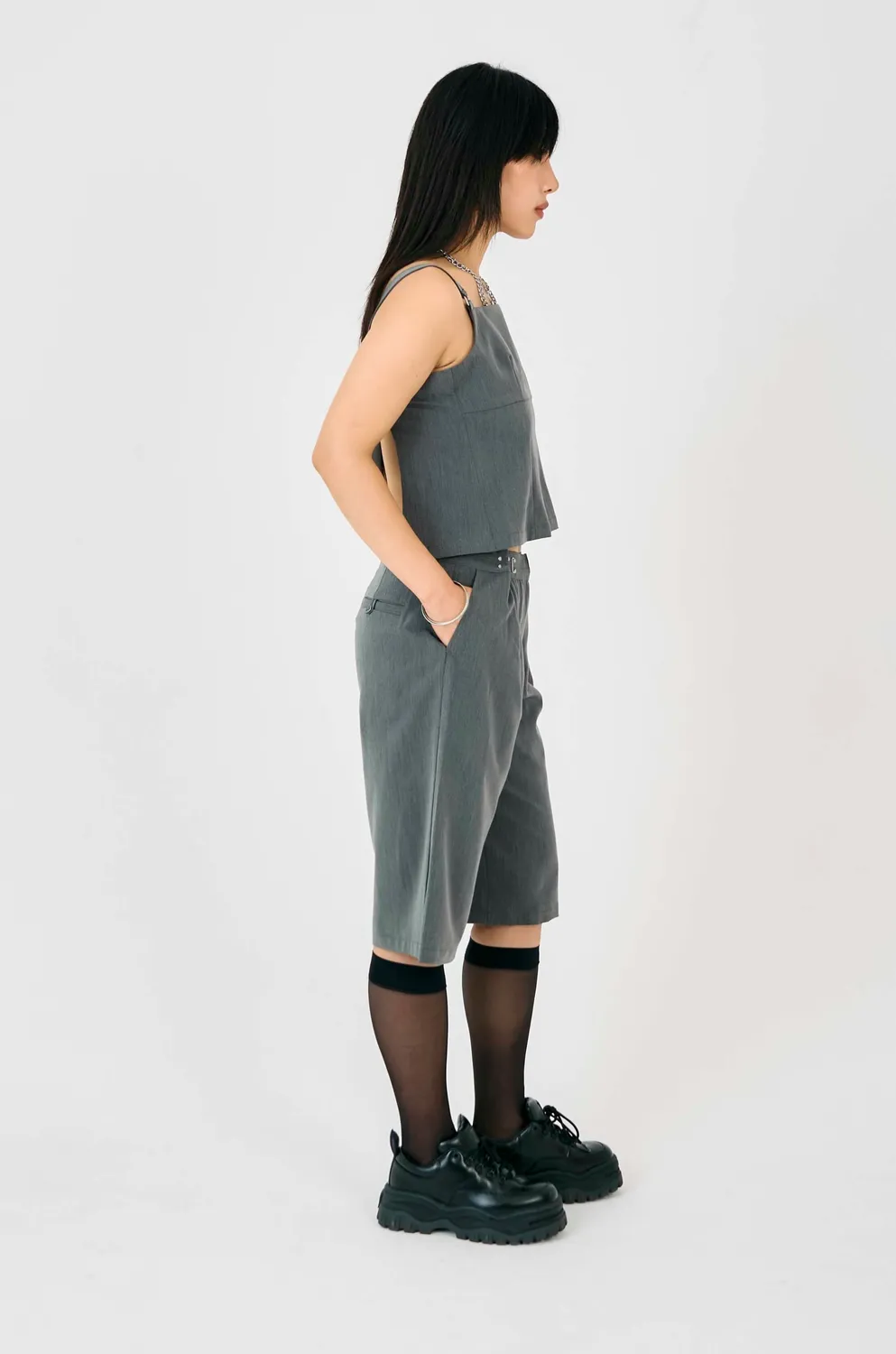 The Ragged Priest Tailor Cami Top grå bagløs