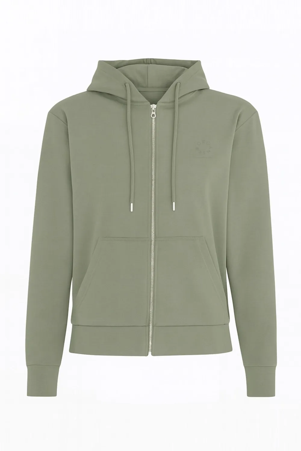 Organsk Classic Zip-Up Hoodie hættejakke grå oversize