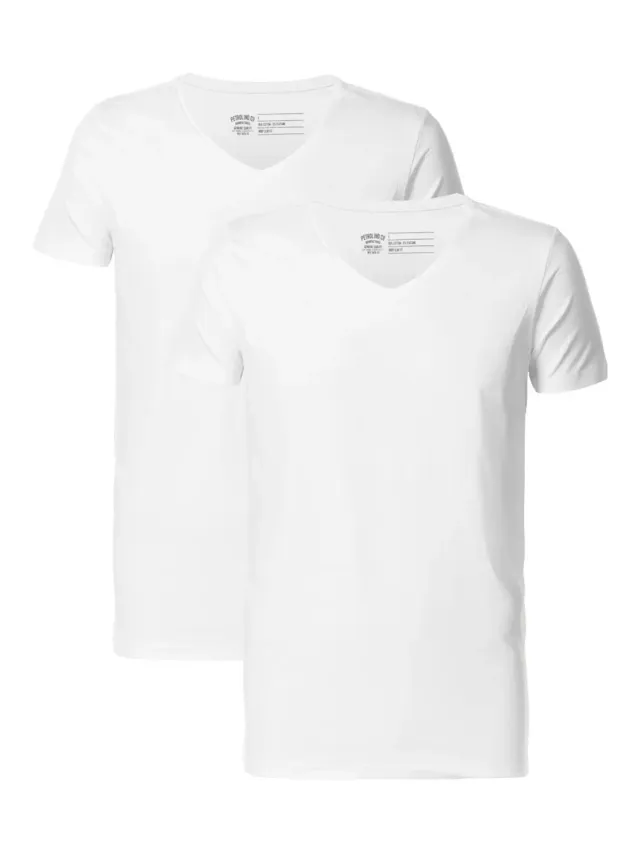 Petrol Industries V-hals t-shirt 2-pack bomuld