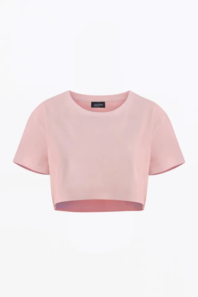 Organsk Boxy Crop T-shirt pink økologisk