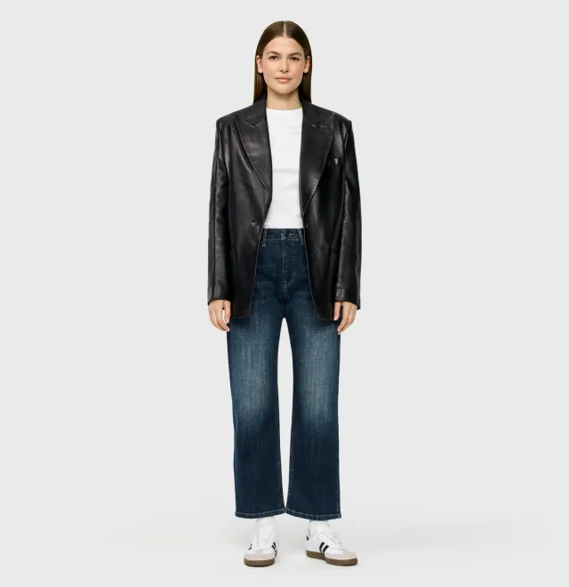 MAC Gina Straight 5877-90-0363L jeans mørkeblå