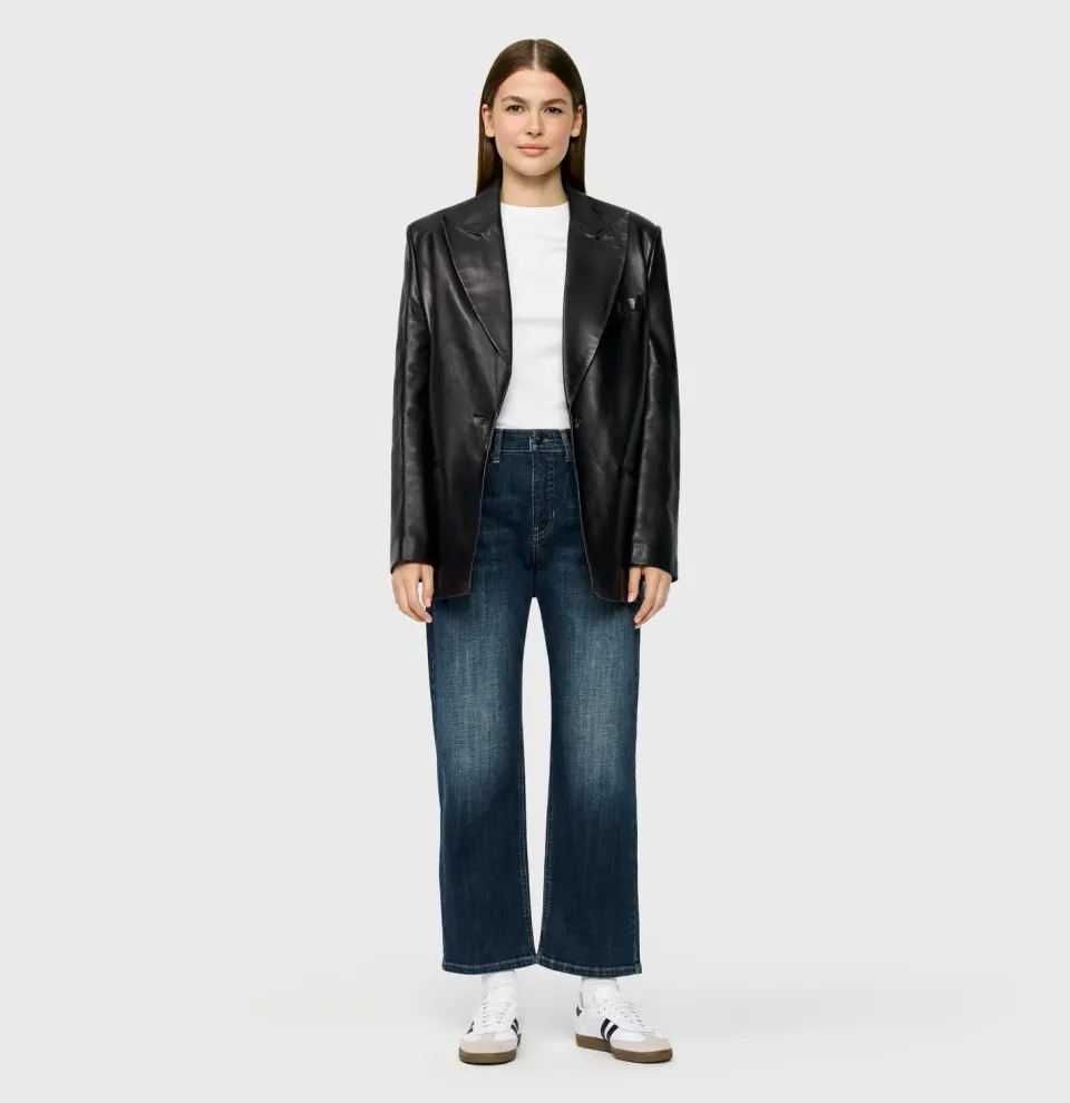 MAC Gina Straight 5877-90-0363L jeans mørkeblå
