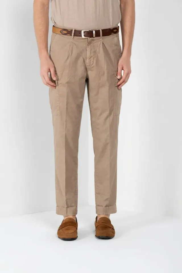 Mason's Boston cargobukser khaki relaxed fit