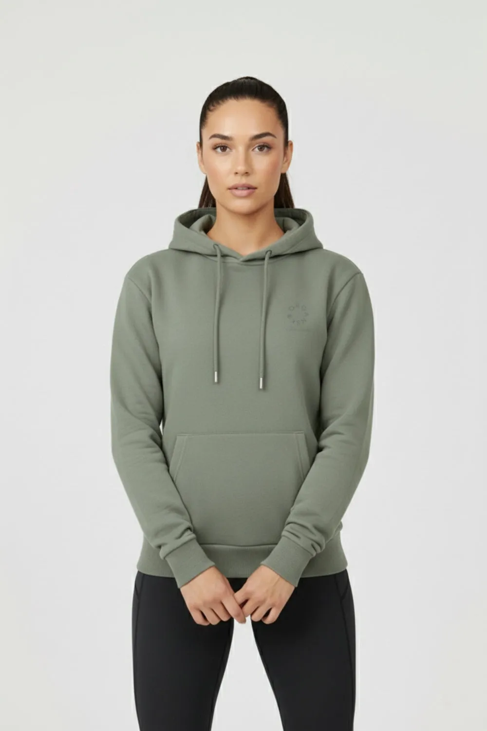 Organsk Classic hættetrøje oversize grøn