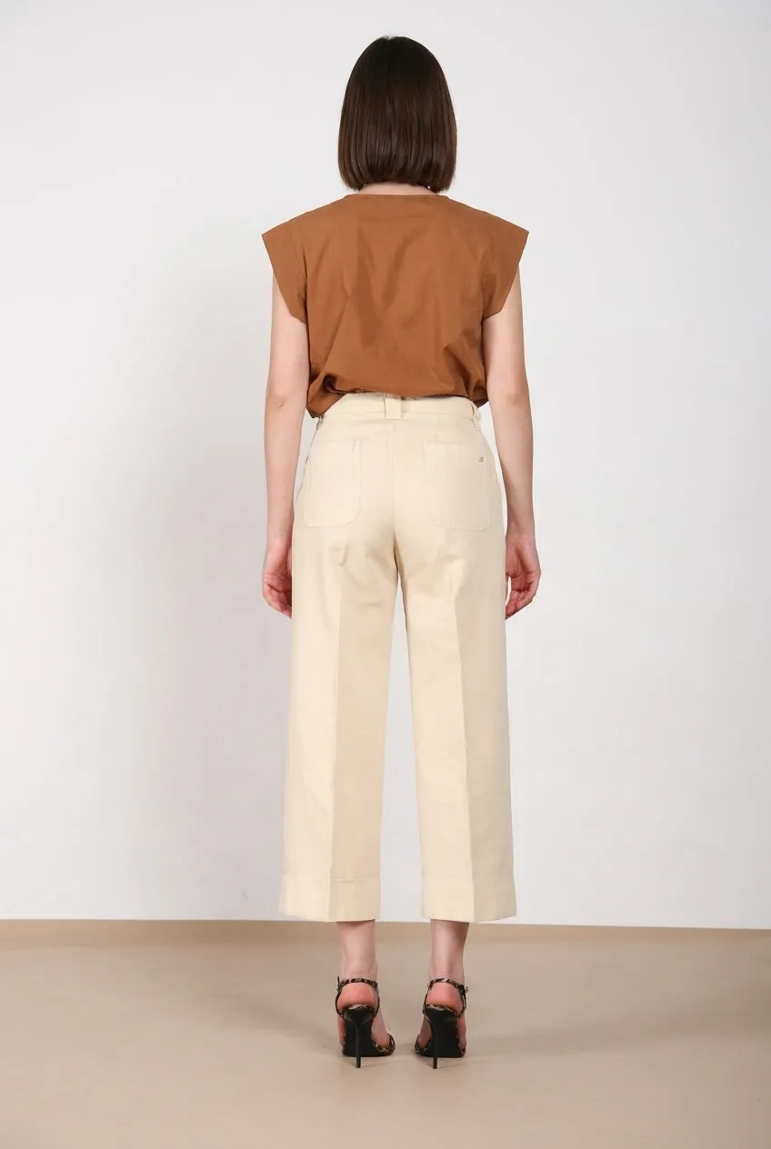Mason's New York Studio Cropped chino kridt hør