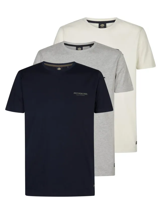 Petrol Industries Smoky Hill 3-pack t-shirts mix