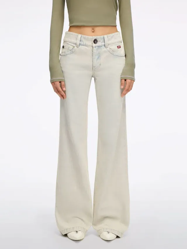 Miss Sixty flare jeans light blue med slidser