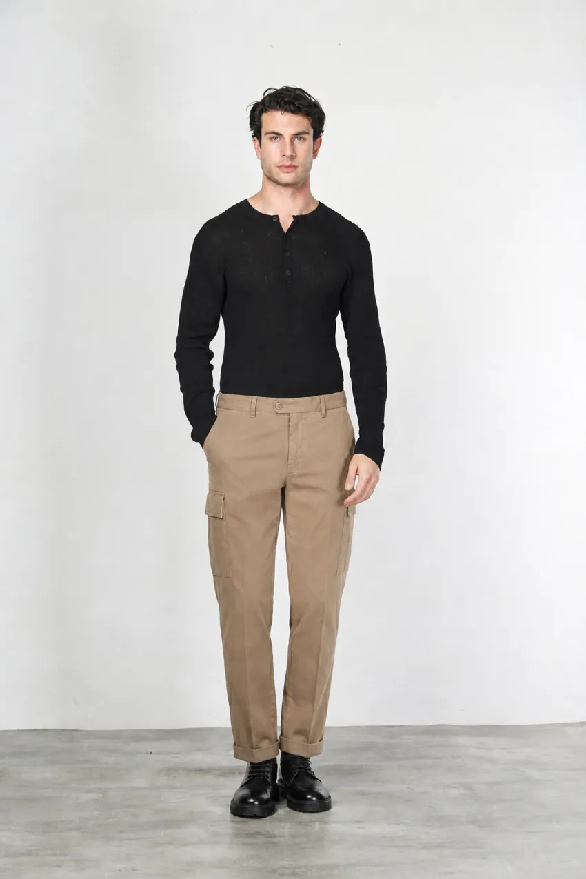 Mason's Chile Carrot cargobukser mørk beige gabardine