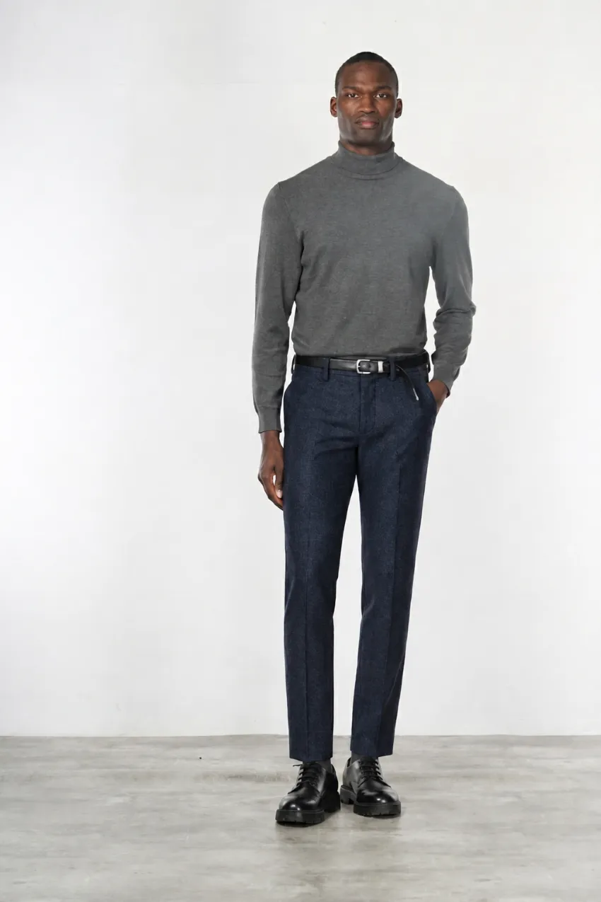 Mason's Torino Jog chinos mørkeblå slim uld