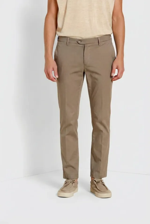 Mason's New York chinos taupe stretch regular fit