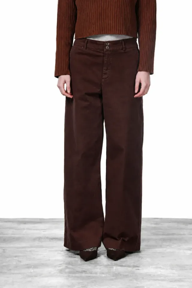 Mason's New York Wide chinos vinrød wide leg