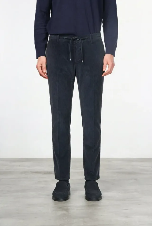 Mason's Milano Jogger chino natblå fløjl extra slim