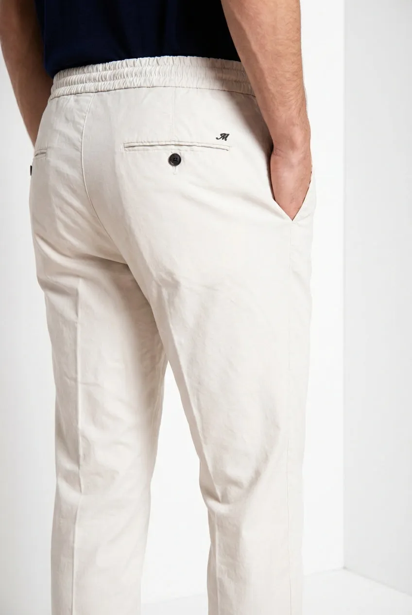 Mason's New York Sack chino jogger hvide regular fit lyocell