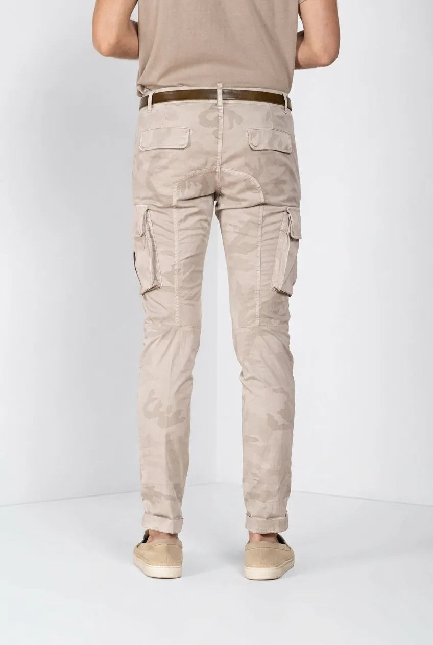 Mason's Chile cargobukser beige camouflage extra slim